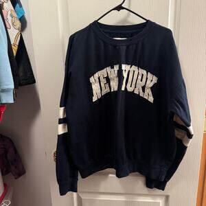 New York Popular Varsity Crewneck Sweatshirt Woman’s XL